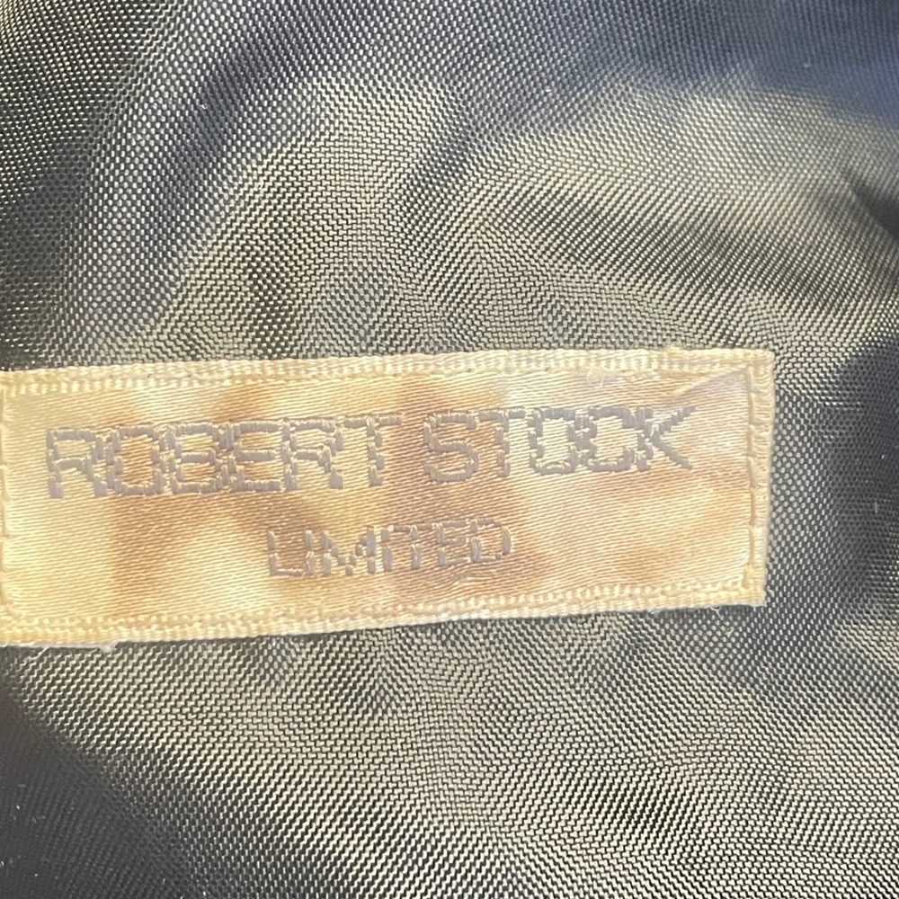 Vintage Robert Stock Silk Bomber Jacket Medium Abstract Graffiti Urban Chic READ - Picture 9 of 16